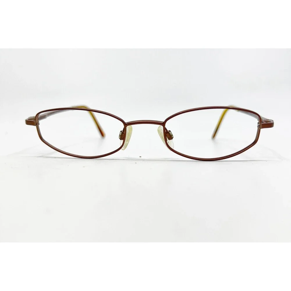 RE USA Eyeglasses Frames Women Brown Metal RE Vista Italy 47-19-140